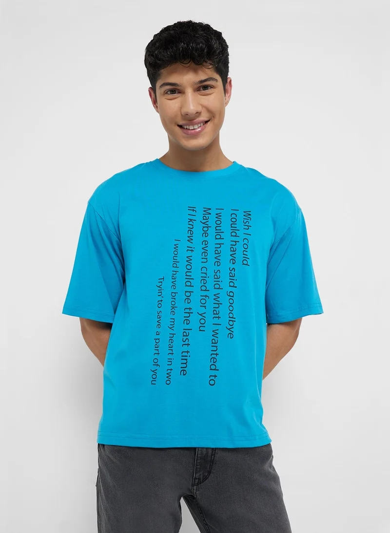 سفنتي فايف تيشيرت جرافيك أوفر سايز